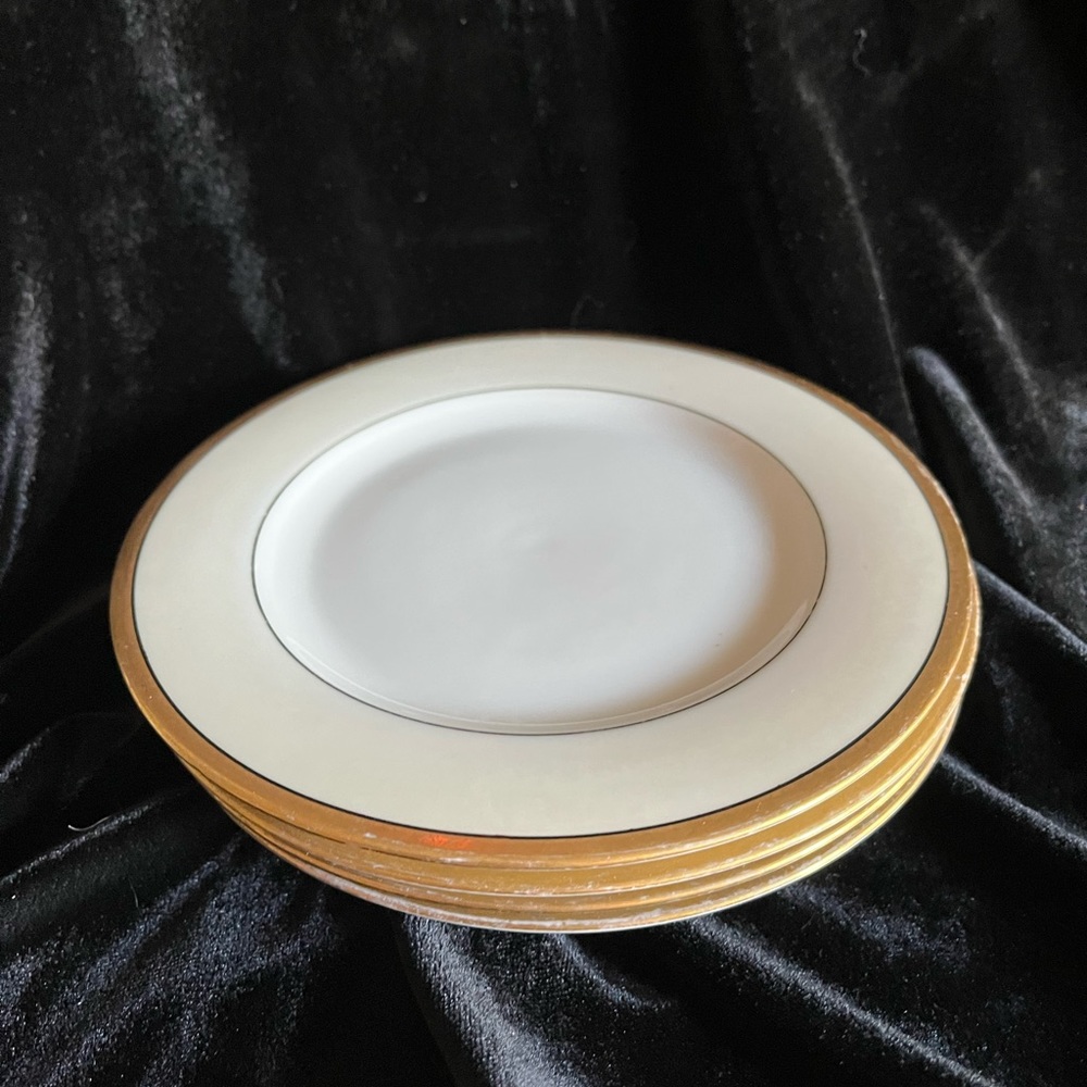 Paul Mueller Selb Bavaria fine china. Set of four dessert plates 1920’s